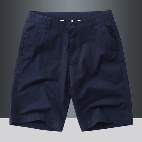 Pantaloncini Chino Casual da Uomo in Twill di Cotone Tinta Unita Regular Fit Estate Traspiranti Pantaloni a Cinque Punti per Quotidiano Spiaggia