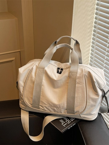 Women Large Capacity Canvas Travel Bag Lightweight Waterproof Sports Gym Bag Expandable Foldable Luggage Storage Handbag