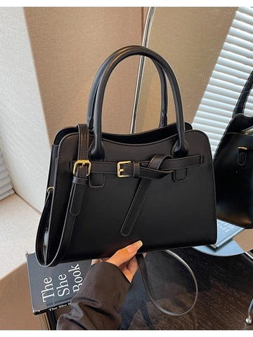 Elegante Borsa a Mano in Pelle PU da Donna Borsa a Tracolla di Grande Capacità Con Decorazione a Fibbia Per Matrimonio Quotidiano
