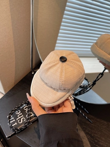 Borsa a Tracolla Creativa a Forma di Mini Cappellino da Baseball per Donna Moda con Motivo a Griglia Piccolo Portamonete con Tracolla in Corda Intrecciata