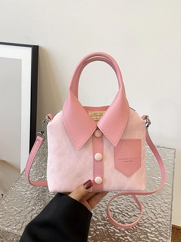 Unique Shirt Shaped Women Crossbody Bag Niche Design PU Leather Handbag Fashion Small Square Shoulder Bag Streetwear Purse