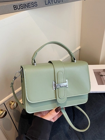 Damen Mode Einfarbig PU Leder Schultertasche Retro Einfach Kleine Quadratische Handtasche Umhängetasche Pendler Vielseitig Tasche