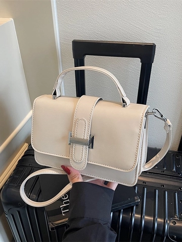 Damen Mode Einfarbig PU Leder Schultertasche Retro Einfach Kleine Quadratische Handtasche Umhängetasche Pendler Vielseitig Tasche