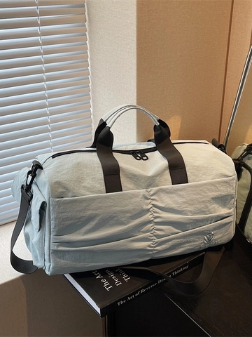 Grand Sac de Voyage Plissé en Tissu pour Femmes Hommes Sac de Sport Imperméable Ultra-léger Sac à Bandoulière Main