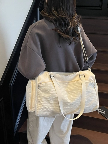 Sac de Sport Femme Grande Capacité Séparation Sec Humide Imperméable Sac de Voyage Avec Compartiment à Chaussures Indépendant