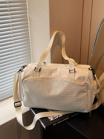 Sac de Sport Femme Grande Capacité Séparation Sec Humide Imperméable Sac de Voyage Avec Compartiment à Chaussures Indépendant