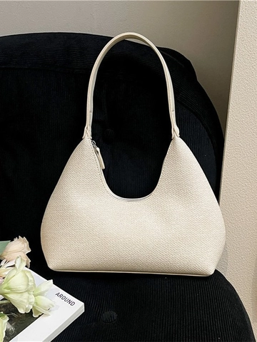 Sac à Épaule Minimaliste Grande Capacité pour Femmes Sac Sous le Bras Vintage Forme de Croissant Sac à Main Hobo Décontracté