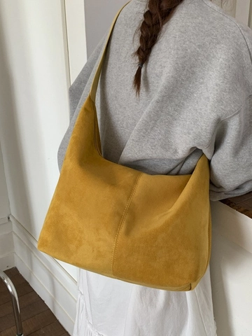 Women PU Frosted Tote Bag Minimalist Hobo Shoulder Bag Large Capacity Solid Color Slouchy Commuting Crossbody Handbag