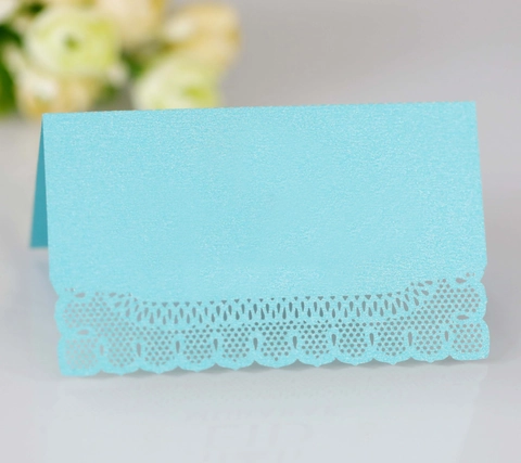 Laser Geschnitten Spitze Tischkarten Perlmuttpapier Namenskarten Für Hochzeit Bankett Party Eid Mubarak Gäste Platzkarten