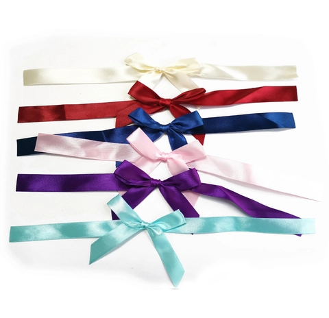 Elegant Satin Polyester Ribbon Bows For Wedding Party Birthday Invitation Card Decoration Handmade DIY Gift Packing Bow Accessory