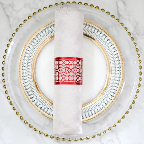Butterfly Laser Cut Pearlescent Paper Napkin Rings Hollow Out Decorative Napkin Buckles For Wedding Banquet Party Table Decor
