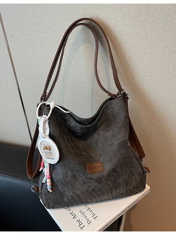 Women PU Leather Backpack Commuting Tote Multi-Functional Shoulder Bag Capybara Charm Lightweight Niche Fashion Travel Bag