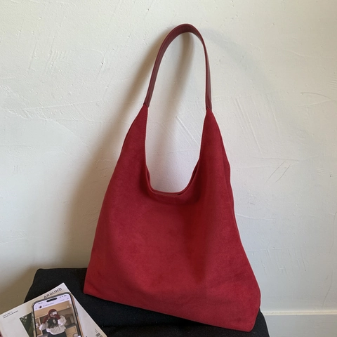 Sac Fourre-tout Femme Rétro Minimaliste en Cuir PU Dépoli Grande Capacité pour Navettage Quotidien Sac Sous le Bras Hobo