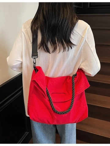 Große Kapazität Canvas Tote Bag Für Damen Mode Umhängetasche Mit Breitem Riemen Vintage Student Schultertasche Handtasche