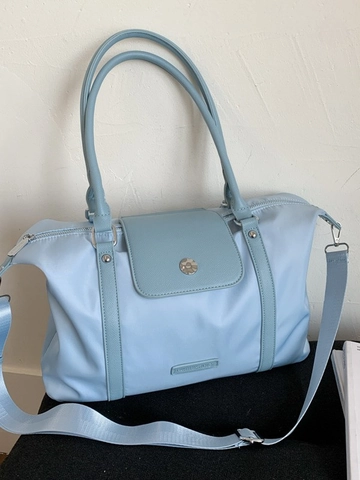 Sac de Voyage en Nylon de Grande Capacité pour Femmes Hommes Imperméable Sac de Sport Yoga Rangement Fourre-tout Couleur Unie