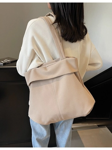 Bolso Tote de Lona de Gran Capacidad para Mujer Bolso de Hombro Minimalista Bolso de Mano Casual Bolso de Viaje Moderno
