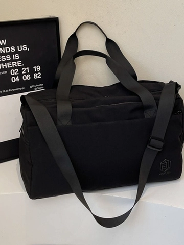 Large Capacity Canvas Travel Bag Women Sport Gym Bag Waterproof Weekend Duffle Bag With Shoe Compartment For Workout Business