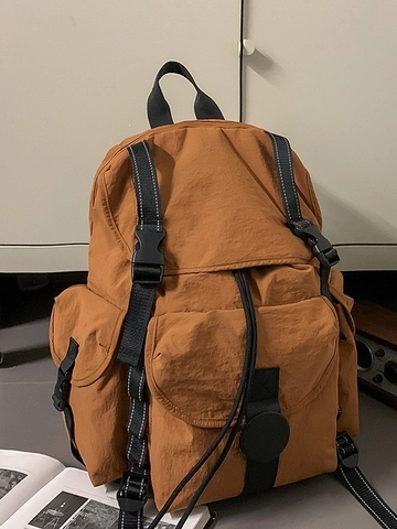 Mochila Escolar de Nailon de Gran Capacidad para Mujeres Hombres Impermeable Bolsa de Viaje Multiusos para Portátil Estudiante de Secundaria Universidad Moda Casual