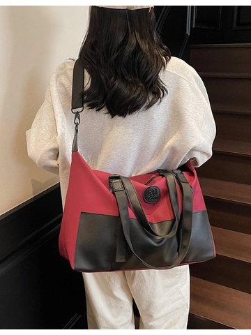 Große Reisetasche Damen Wasserfeste Nylontasche Wochenendtasche Mit Trocken Nass Trennung Sporttasche Handtasche Fitnesstasche