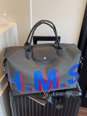 Borsa Tote in Tela da Donna Grande Capacità Stampa di Lettere Borsa a Tracolla Semplice Pendolarismo Quotidiano Viaggio