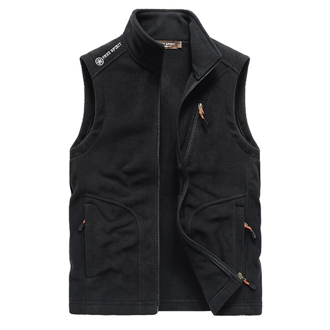 Herren Outdoor Polarkvlies Weste Stehkragen Leicht Warm Full Zip Ärmellose Jacke Sportliche Weste Mit Taschen