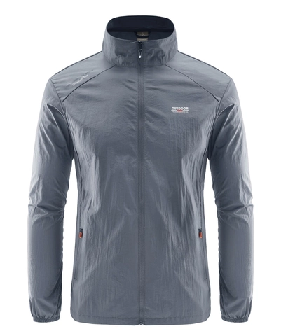 Herren Sommer Stehkragen Sonnenschutzjacke Leicht Atmungsaktiv Windjacke Outdoor Skin Clothing Dünner Nylon Sportmantel