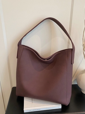 Borsa Tote in Pelle PU di Grande Capacità Borsa a Tracolla Hobo Minimalista per Donna Pendolarismo Ufficio Moda Quotidiana