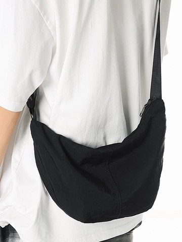 Borsa a Tracolla in Nylon a Mezzaluna per Donna Uomo Leggera Idrorepellente Borsa Dumpling Hobo per Pendolari Sport Outdoor Ciclismo Borsa a Spalla Casual