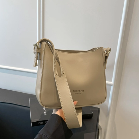 Vintage Minimalist PU Leather Shoulder Bag For Women Fashion Bag New York Print Crossbody Bag Daily Commuting Handbag