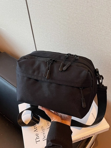 Damen Leichtgewicht Nylon Umhängetasche Minimalistisch Mehrere Taschen Kleine Quadratische Schultertasche Für Alltag