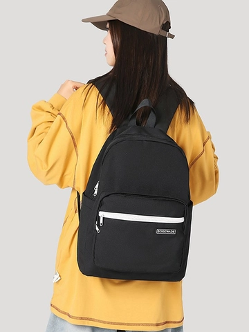 Sac à Dos pour Ordinateur Portable Grande Capacité Femme Simple Sac d'École en Nylon pour Étudiants Sac de Voyage