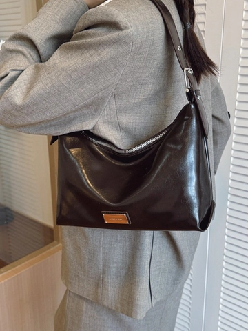Vintage PU Leather Hobo Underarm Bag For Women Retro Maillard Pleated Dumpling Shoulder Crossbody Bag With Adjustable Strap