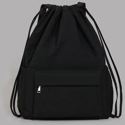 Mochila de Nylon para Mujer Ligera de Gran Capacidad con Cordón Simple Mochila Escolar de Deportes Viajes Impermeabile Plegable