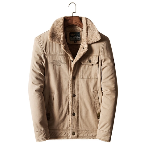 Giacca Imbottita in Cotone da Lavoro da Uomo Foderata in Pile Cappotto Invernale Ispessito Con Colletto in Sherpa Multitasche Giacca Casual