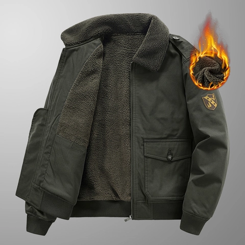 Giacca Invernale da Uomo Imbottita con Fodera in Pecora Parka in Pile Pesante Caldo Antivento Stile Workwear Cappotto Esterno