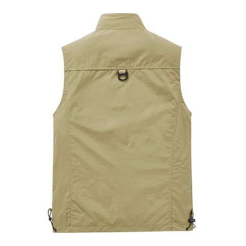 Outdoor Multi-pocket Utility Vest For Men Fishing Photography Sleeveless Jacket Mesh Lining Tactical Waistcoat