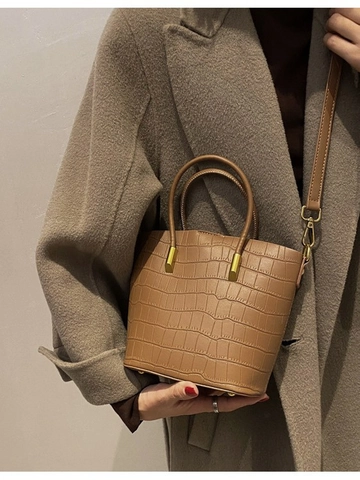 Damen Mode Krokodilmuster PU Leder Beuteltasche Griff Umhängetasche Mit Verstellbarem Schultergurt Für Den Täglichen Gebrauch