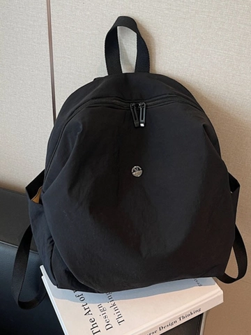 Women Casual Canvas Backpack Minimalist Large Capacity Student School Bag Lightweight Travel Backpack Outdoor Daypack