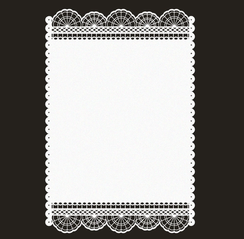 Laser Cut Pearl Paper Decorative Cards With Elegant Lace Border For Scrapbooking Wedding Party Invitations White Black