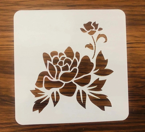 Hollow Out PET Painting Stencil Floral Pattern Template For Kids Drawing DIY Craft Scrapbook Cake Decor Spray Mold