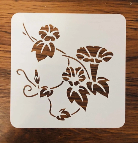 Hollow Out PET Painting Stencil Floral Pattern Template For Kids Drawing DIY Craft Scrapbook Cake Decor Spray Mold