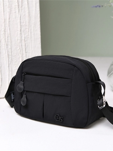 Borsa a Tracolla Casual da Donna in Nylon Leggera Multistrato con Cerniera Grande Capacità Idrorepellente per Pendolari Messenger Piccola Borsa Quadrata