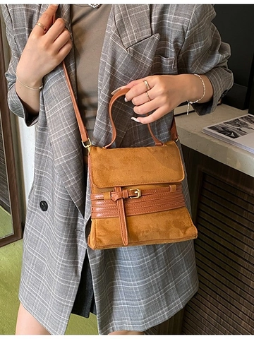 Vintage Matte Suede PU Backpack Large Capacity Multi-Functional Shoulder Bag Women Retro School Bag Casual Travel Handbag