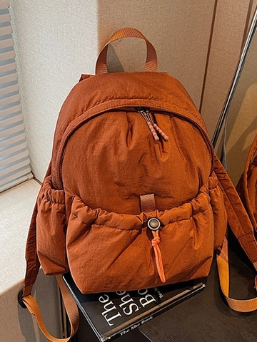 Sac à Dos en Toile pour Femmes Grande Capacité Sac de Voyage Décontracté pour Étudiants Sac d'École Durable Avec Poche à Cordon