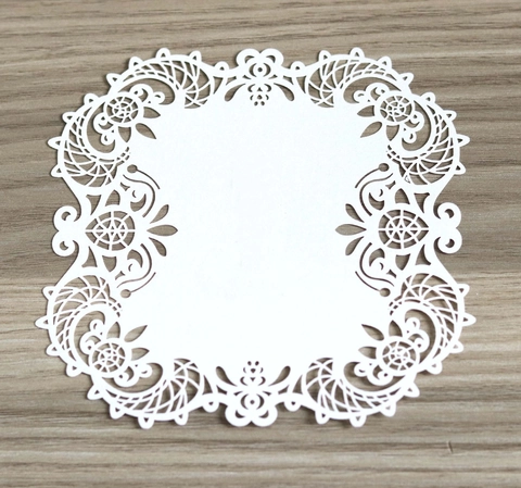 Biglietti Decorativi in Carta Perlata in Pizzo Tagliati al Laser Europei Eleganti Biglietti d'Invito a Fiori Cavi per Fai da Te Matrimonio
