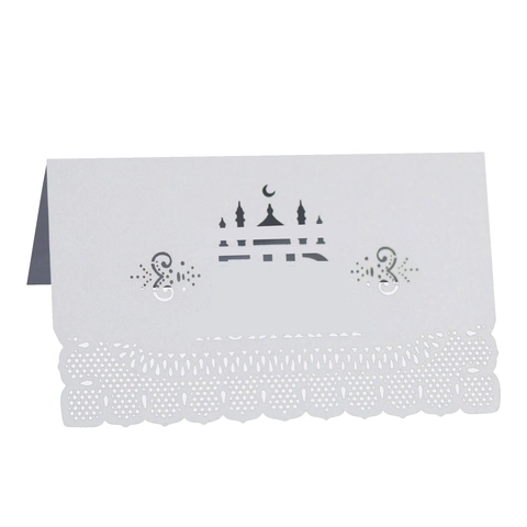 Marque-places Ajourés en Dentelle Découpée au Laser Papier Perlé Cartes de Nom de Table pour Décorations de Mariage Banquet Fête