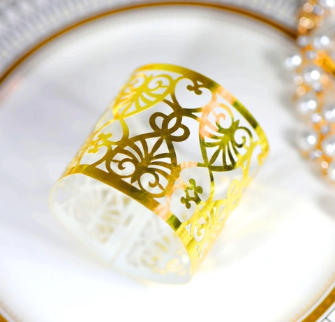 Hollow Heart Scroll Laser Cut Paper Candle Shade Wrappers Gold Silver Lace Decoration For Wedding Party Tea Light LED Candle