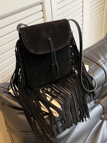 Borsa a Secchiello con Nappine in Pelle PU Boemia Vintage da Donna Piccola Borsa a Tracolla con Fibbia Magnetica Borsa Moda Quotidiana