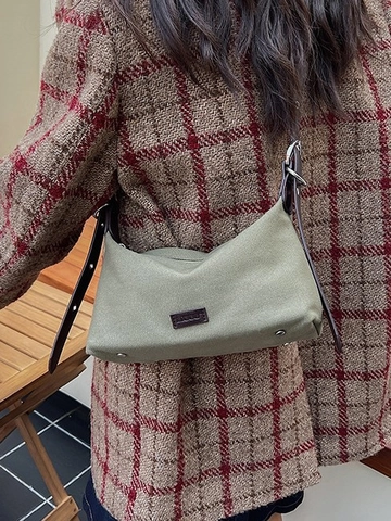 High-End Nische Segeltuch Umhängetasche Für Damen 2026 Lässige Schultertasche Pendler Teigtasche Minimalistisch PU Handtasche