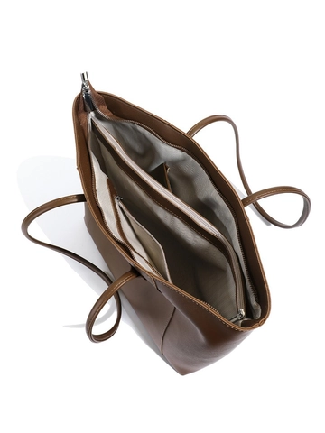 Large Capacity PU Leather Tote Bag For Women Casual Minimalist Commuter Shoulder Bag Solid Color Underarm Bag Stitching Handbag